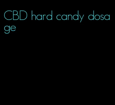 CBD hard candy dosage