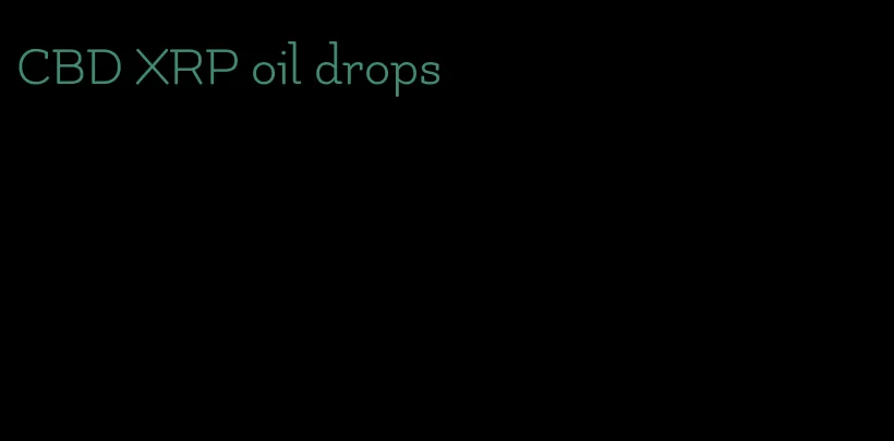 CBD XRP oil drops