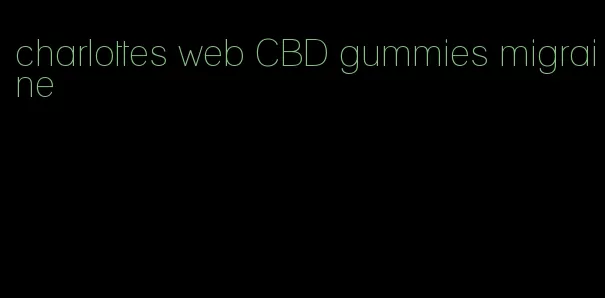 charlottes web CBD gummies migraine