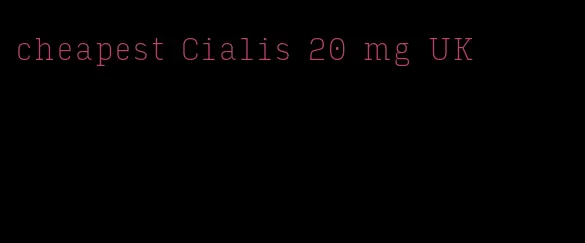 cheapest Cialis 20 mg UK