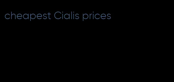 cheapest Cialis prices