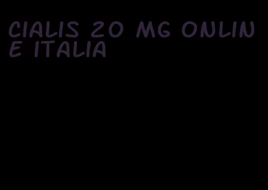 Cialis 20 mg online italia