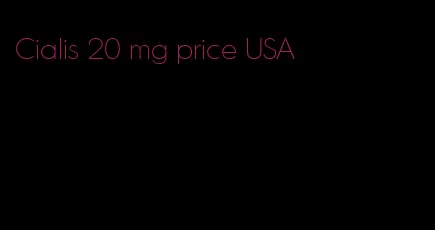 Cialis 20 mg price USA