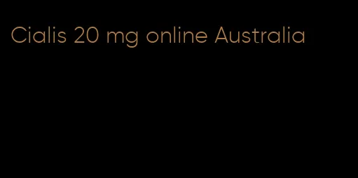 Cialis 20 mg online Australia