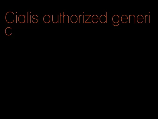 Cialis authorized generic