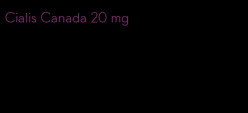 Cialis Canada 20 mg