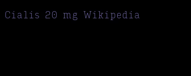 Cialis 20 mg Wikipedia