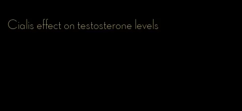 Cialis effect on testosterone levels