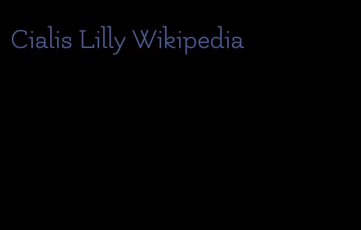 Cialis Lilly Wikipedia