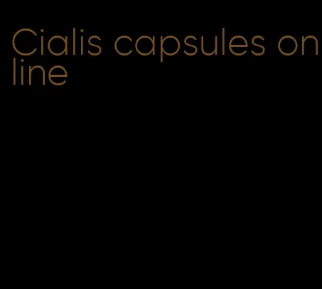 Cialis capsules online