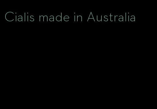 Cialis made in Australia