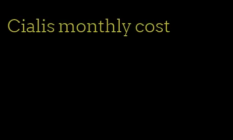 Cialis monthly cost