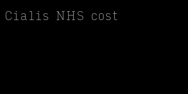 Cialis NHS cost