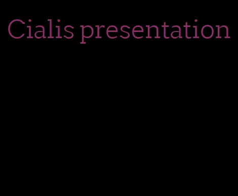 Cialis presentation