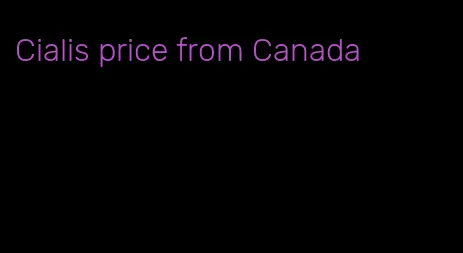 Cialis price from Canada