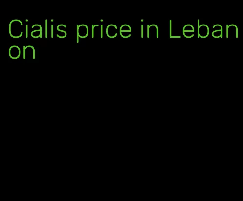 Cialis price in Lebanon