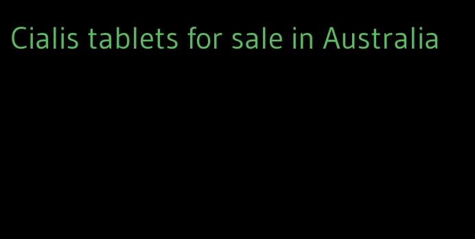 Cialis tablets for sale in Australia