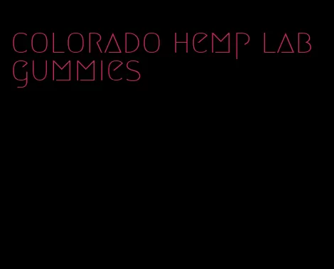 colorado hemp lab gummies