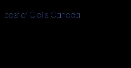 cost of Cialis Canada