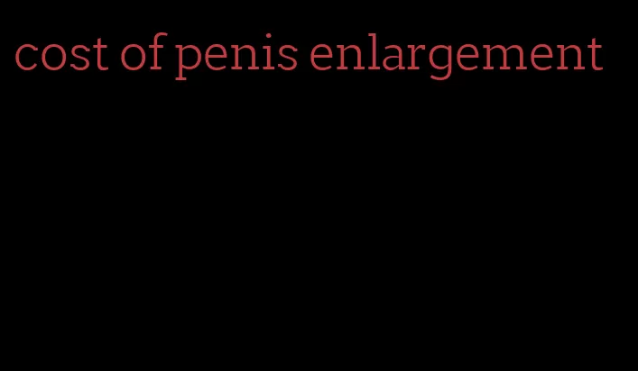 cost of penis enlargement