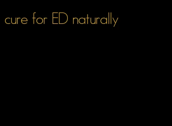 cure for ED naturally