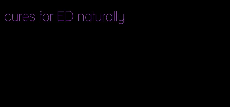 cures for ED naturally