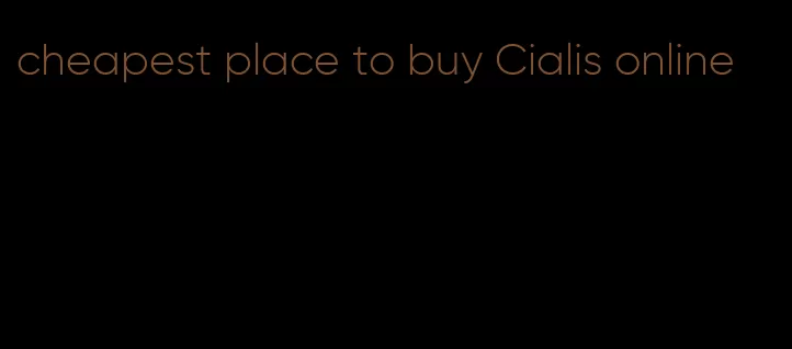 cheapest place to buy Cialis online