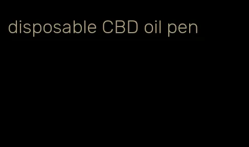 disposable CBD oil pen