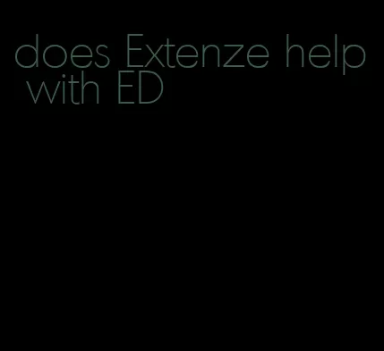 does Extenze help with ED