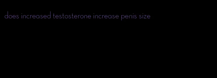 does increased testosterone increase penis size