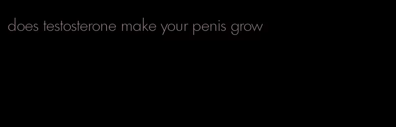 does testosterone make your penis grow