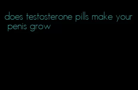 does testosterone pills make your penis grow