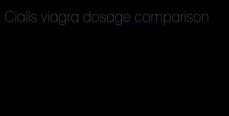 Cialis viagra dosage comparison