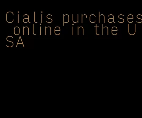 Cialis purchases online in the USA