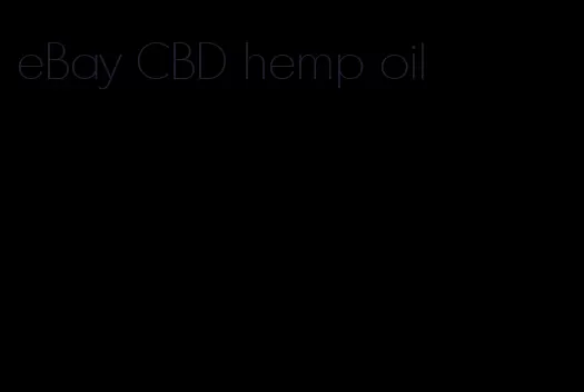 eBay CBD hemp oil