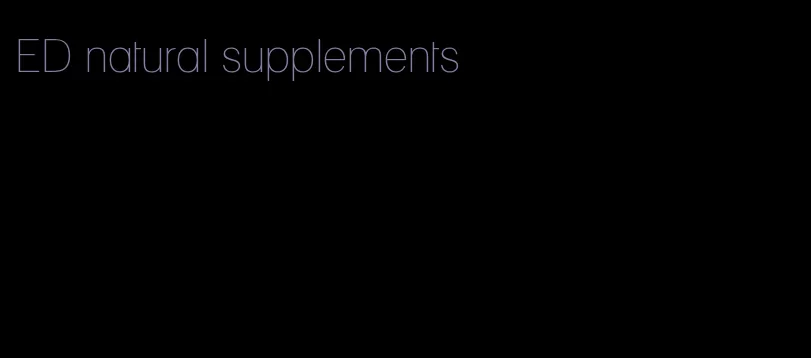 ED natural supplements