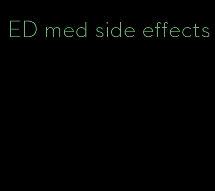 ED med side effects