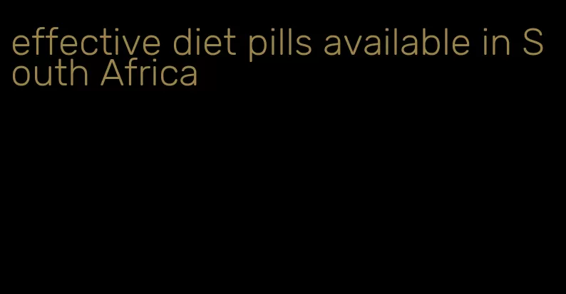 effective diet pills available in South Africa