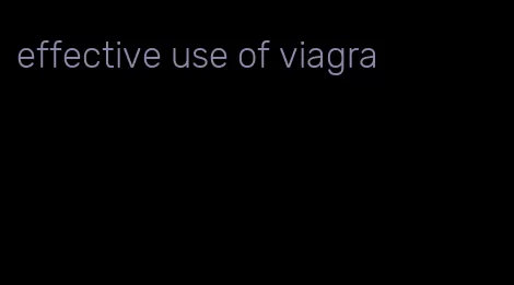 effective use of viagra