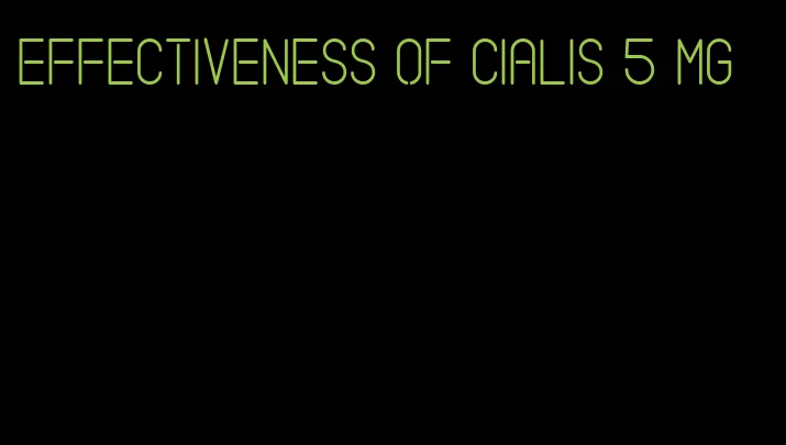 effectiveness of Cialis 5 mg