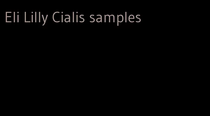 Eli Lilly Cialis samples