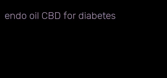 endo oil CBD for diabetes