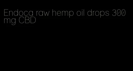 Endoca raw hemp oil drops 300mg CBD