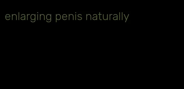 enlarging penis naturally