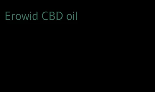 Erowid CBD oil