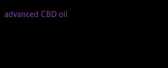 advanced CBD oil