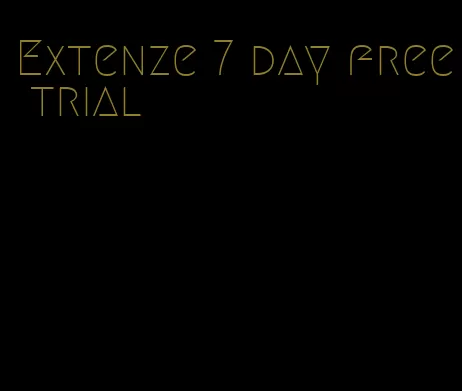 Extenze 7 day free trial