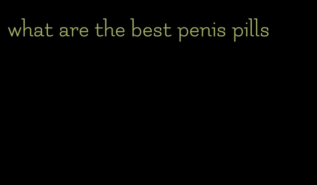 what are the best penis pills