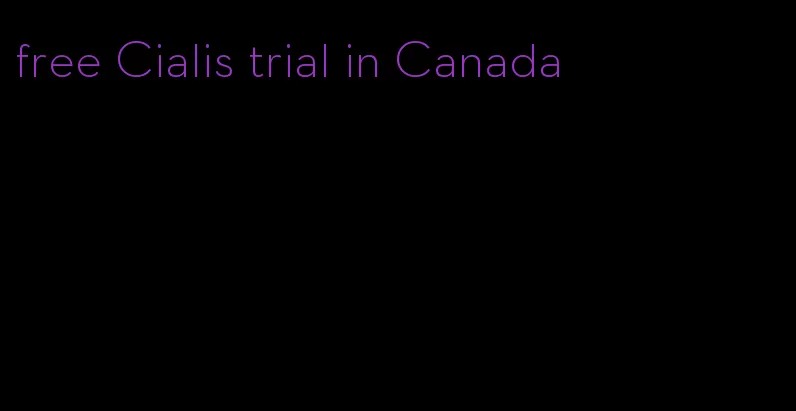 free Cialis trial in Canada